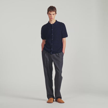 Sponge Shirt Mc  Knit Jumper Navy Blue