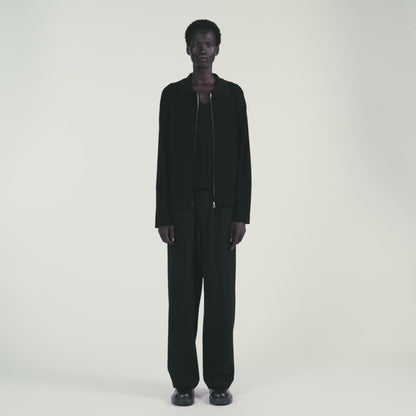 Zip Cardigan Zip-up cardigan Black