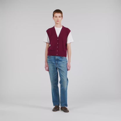Jonas Two-Tone Wool And Cashmere Jumper Bordeaux