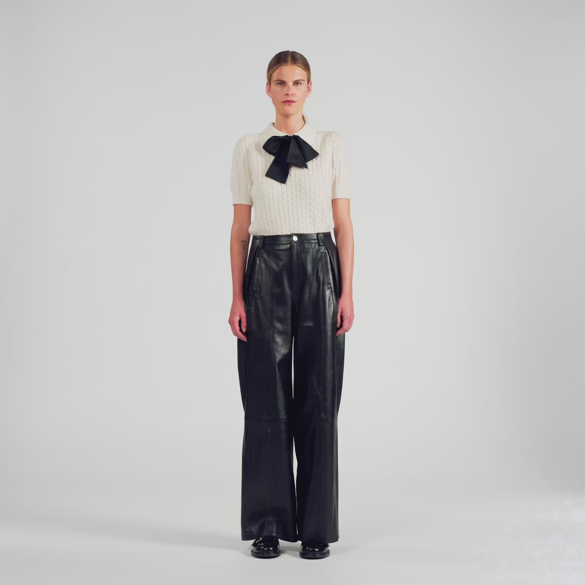 Lucilo Polo-Neck Knit Jumper Ecru