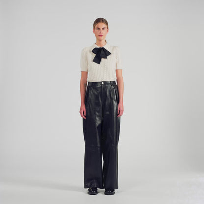 Lucilo Polo-Neck Knit Jumper Ecru