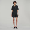 Baccarat Tailored collar wraparound dress Black