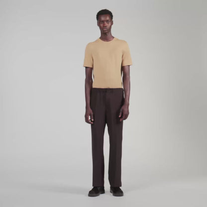Large Jersey Wide-leg trousers Dark Taupe
