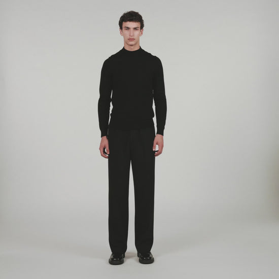 Funnel Neck Sweater Black