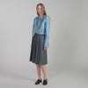 Nathan Check wool shorts Dark Grey