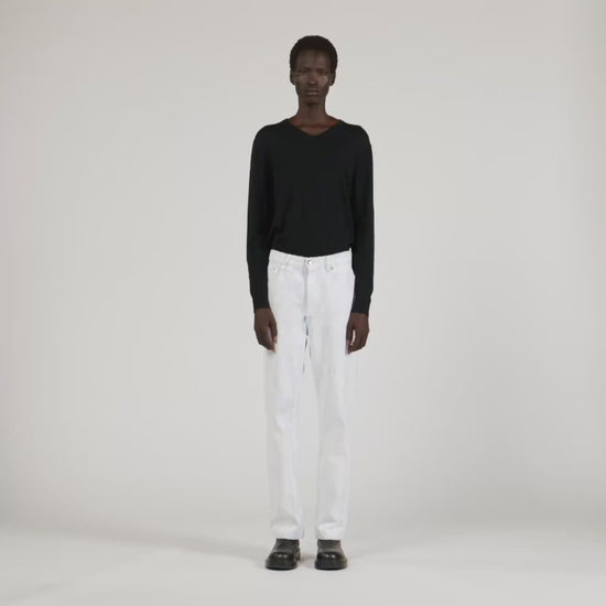 Crackled Jean White Regular Crackle-Effect Jeans Optic White