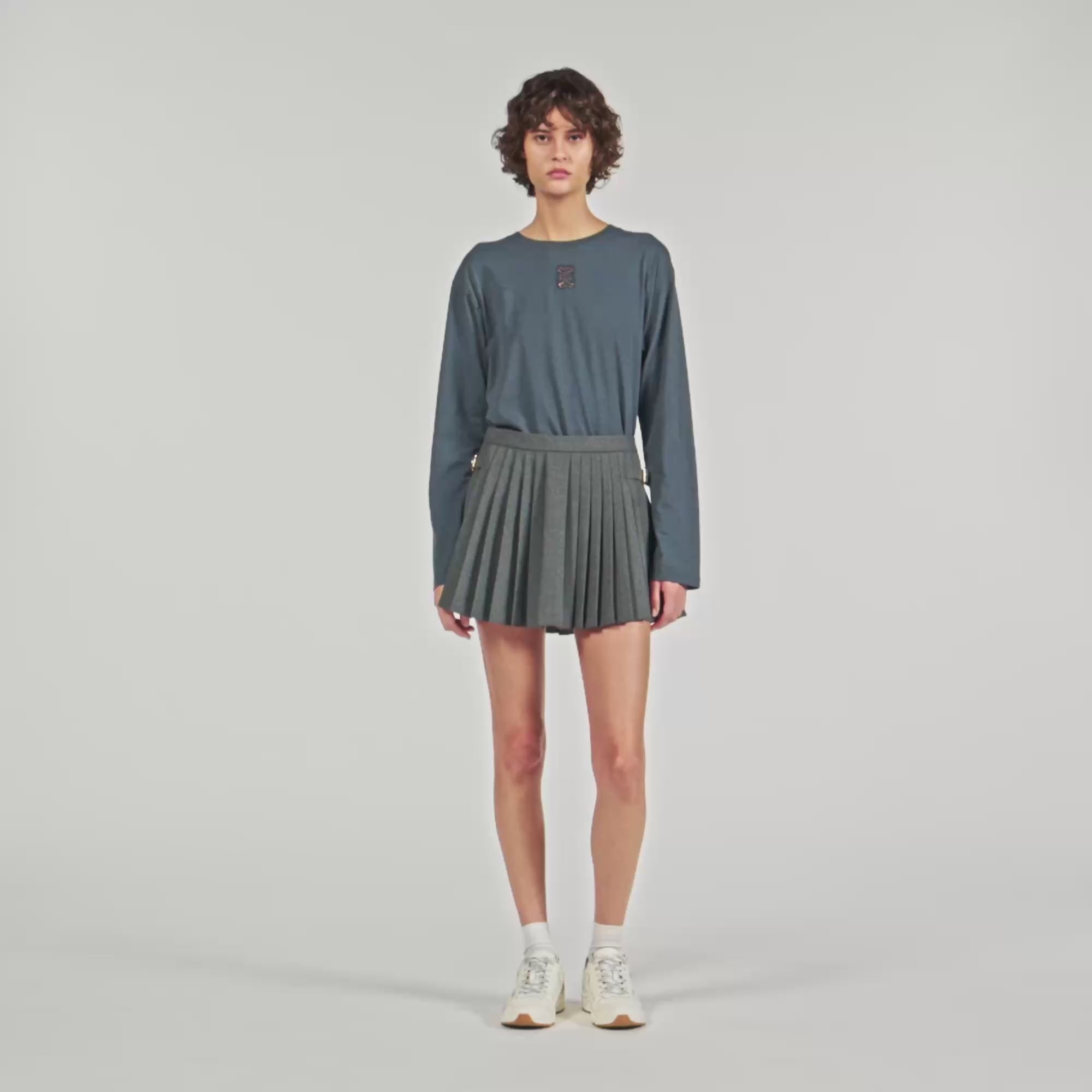 Ezrane T-Shirt With Embroidery Grey
