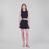 Noella Short ribbed knit skirt Black