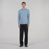 Industrial Wool jumper with high neck Chambray.