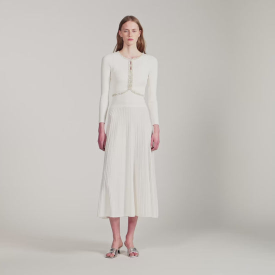 Borealia  Knit Cardigan White