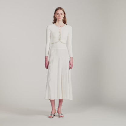 Borealia  Knit Cardigan White