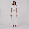 Cassalara  Knit Skirt Ecru