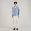 Horse Shirt Ss Embroidered Horse Loose-Fit Shirt Chambray