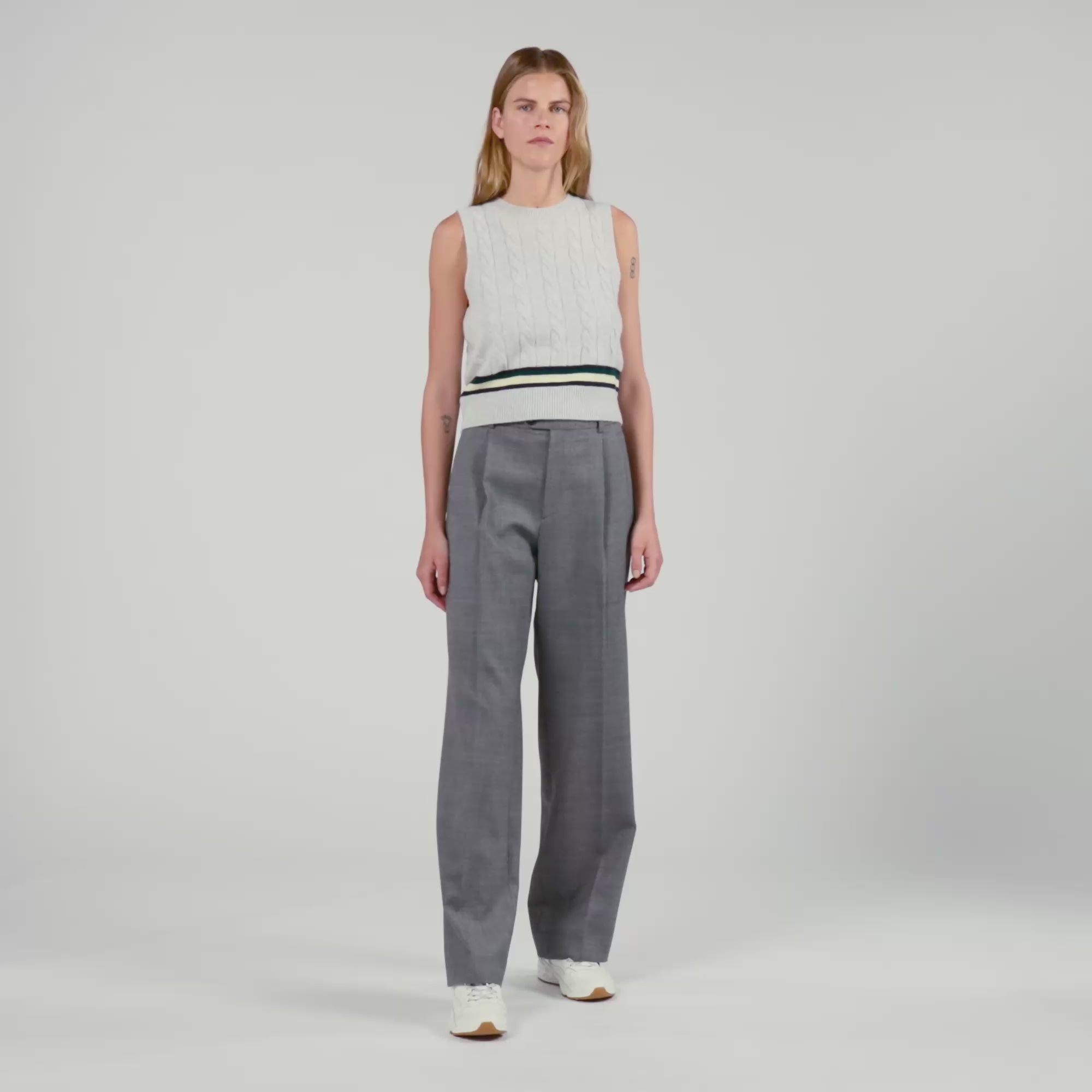 Dylan Straight-Leg Trousers Grey