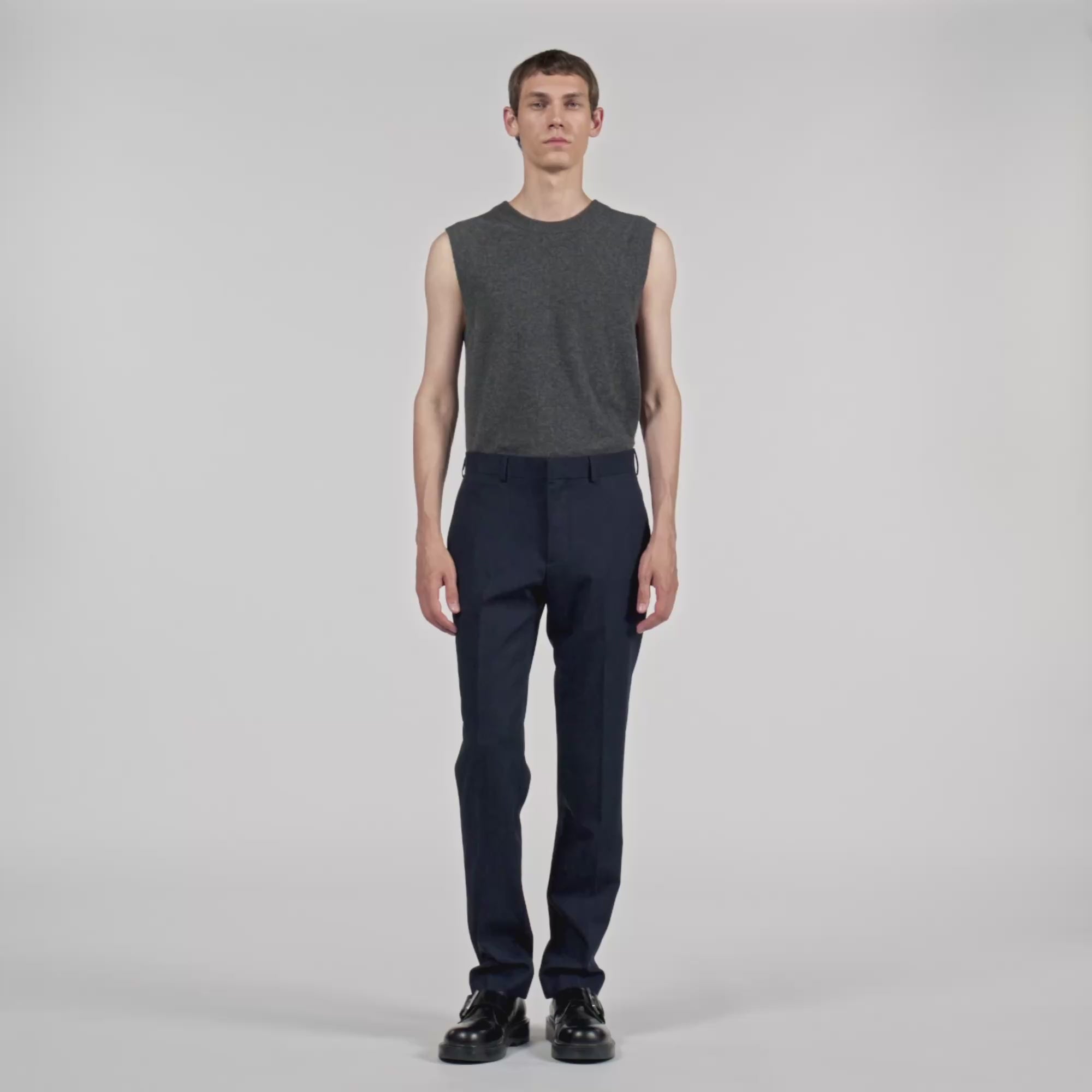 New Croise Wide-leg suit trousers Navy Blue