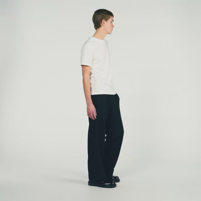 T Shirt With Double S Patch White