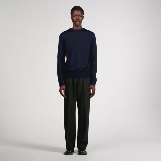 Crew Merinos Wool jumper Navy Blue