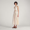 Brune Long Cotton Skirt With Trim Light Pink