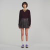 Kayla Checked pleated skirt Dark Grey