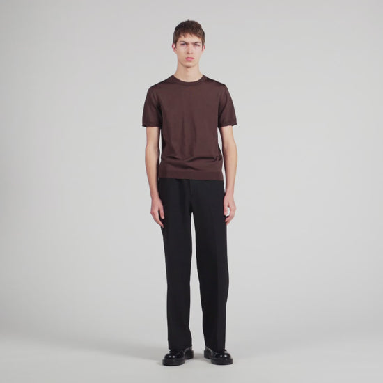 Pablo Tee Knitted T-Shirt CHOCOLATE