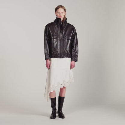 Mickael  Structured Jacket Black Brown