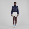 Lizy Embroidered Cropped Satin Jacket Navy / Black