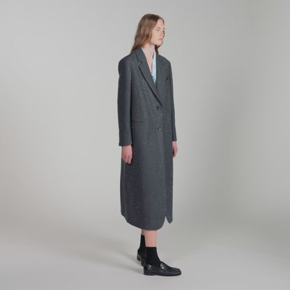 Evan  Longline Coat Dark Grey