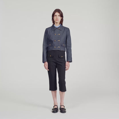 Vallie Denim Tailored Jacket Deep Blu