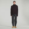 Oversize Rib Turtleneck Ribbed wool and cashmere jumper Chocolate