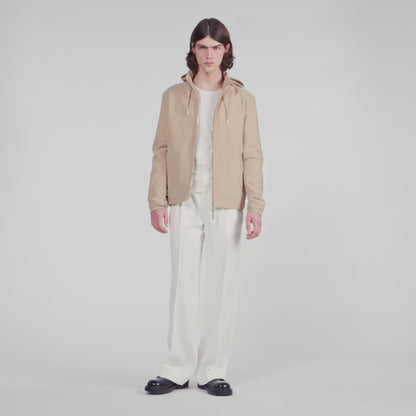 Orion Hooded Zip-Up Jacket Sand