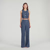 Bill Sequin Trousers Navy Blue