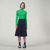 Eline Roll-Neck Cable Knit Jumper Green