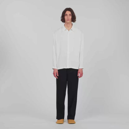 Crinkle Shirt Crinkled loose-fit shirt White