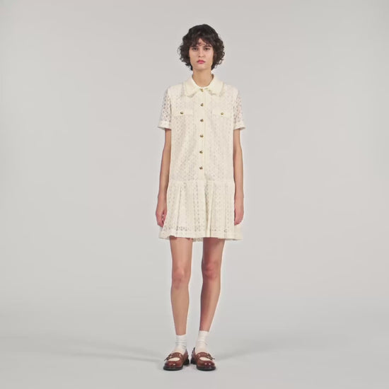 Constantine Short Lace Dress Ecru