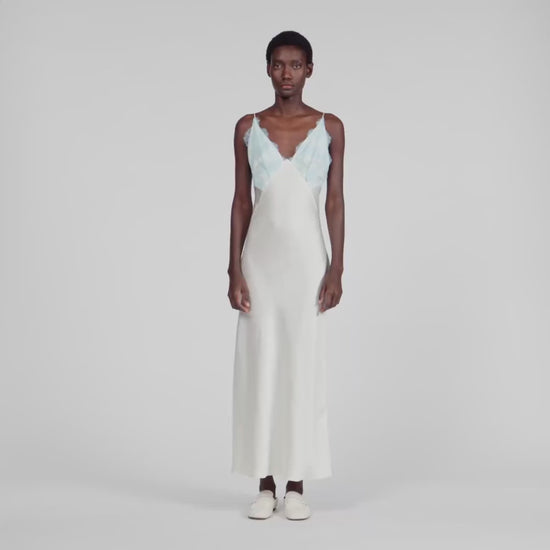 Tess Lingerie-Style Maxi Dress Ecru
