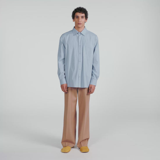 Oversize Plain Shirt Oversized cotton shirt Blue Grey