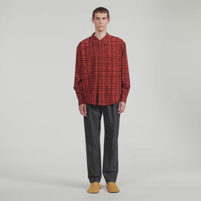 Thread Shirt Shirt with velvet flocking Burnt Orange
