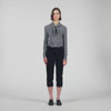 Coralyne Pointelle Knit Cardigan Grey