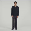 Alpaca Polo Ribbed alpaca polo shirt Black