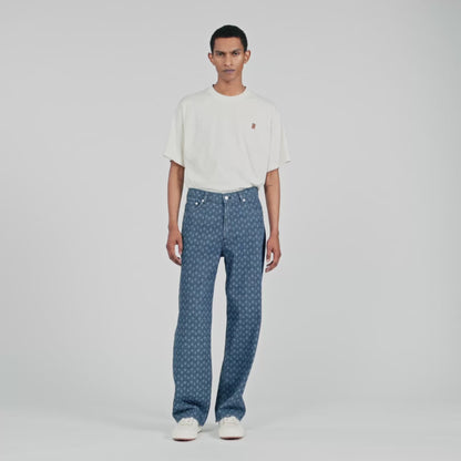 Baggy Rope Jean Rope Pattern Baggy Jeans Raw-Denim