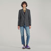 Saveria Check tailored jacket Grey