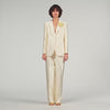 Satin Jacket With Flower Detail Cream