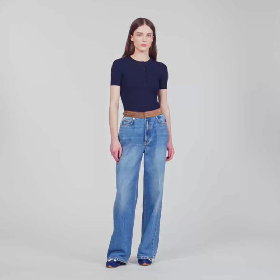 Ingrid  Knit Jumper Navy Blue