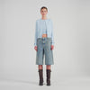 Emile Ruffled Cardigan Sky Blue