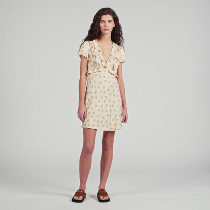 Floral Print Short Dress Light Pink