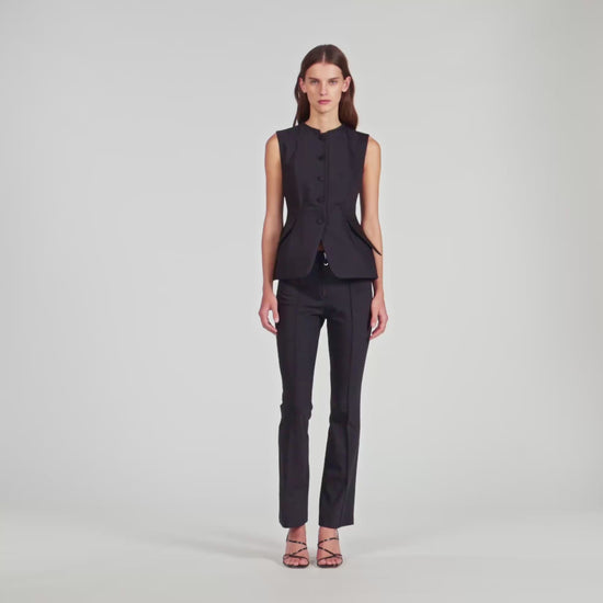 Monroe Peplum Jacket Black