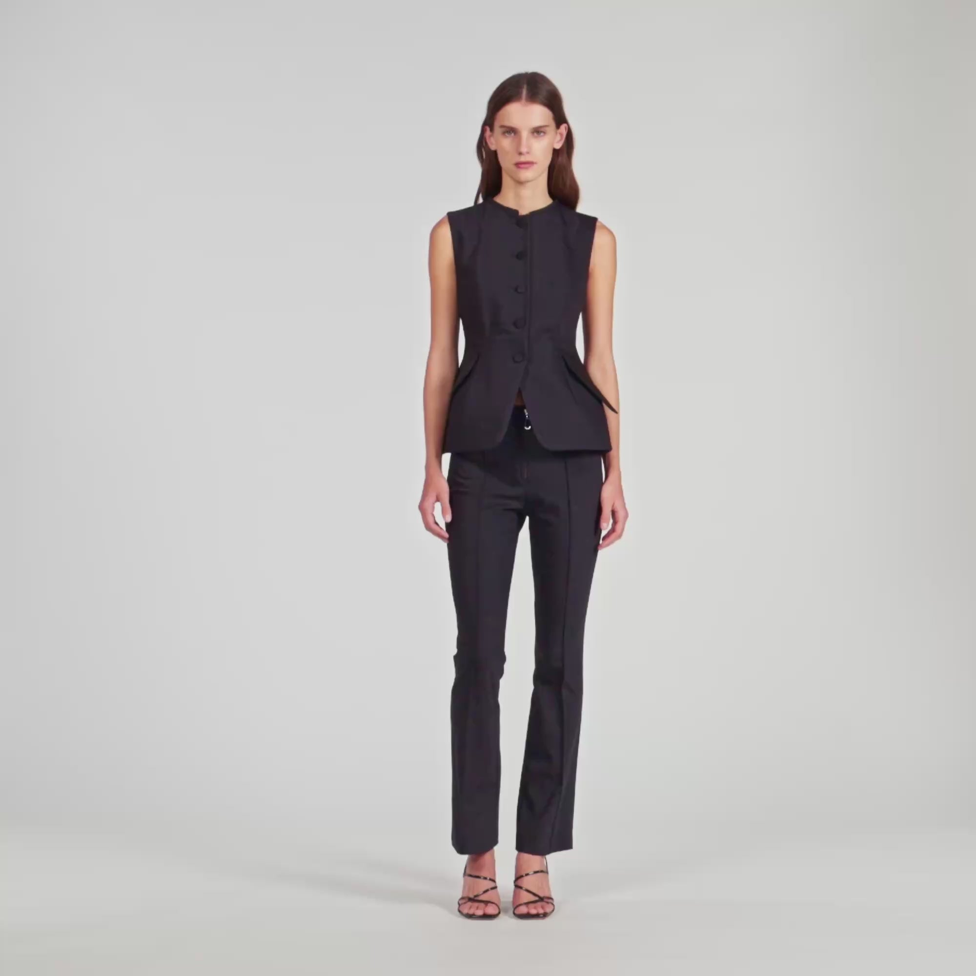Monroe Peplum Jacket Black