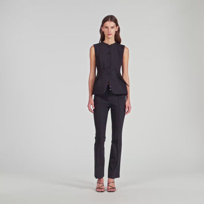 Monroe Peplum Jacket Black