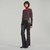 Thompson Distressed leather trousers Brown