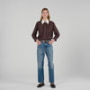 Tulipe Floaty Tie Print Shirt Brown / White